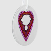 Mandelbrot Heart Pendant Ornament (voorkant)