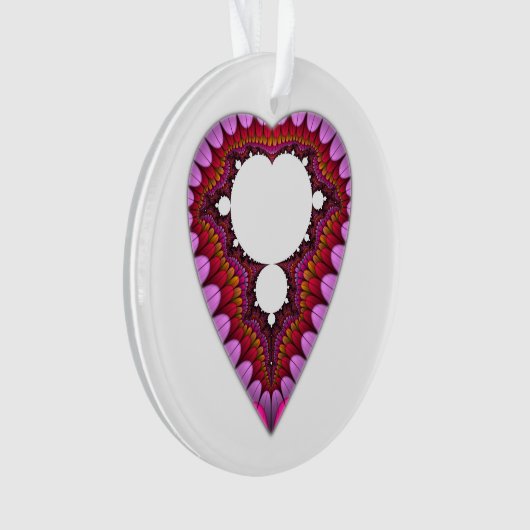 Mandelbrot Heart Pendant Ornament (voorkant)