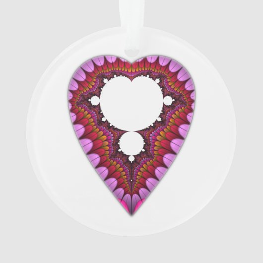 Mandelbrot Heart Pendant Ornament (achterkant)