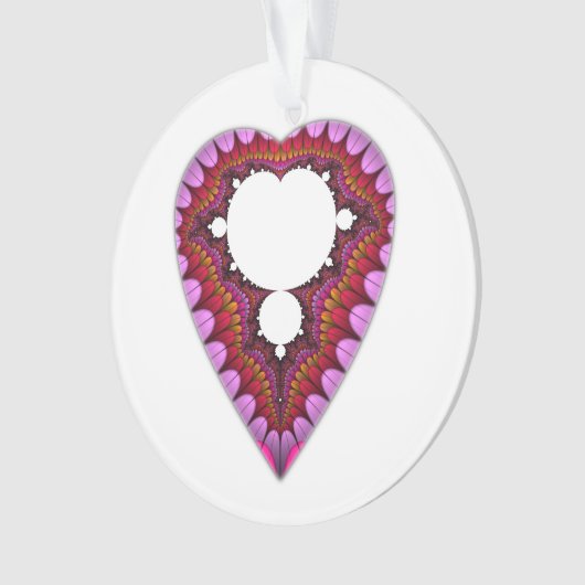 Mandelbrot Heart Pendant Ornament (voorkant)