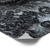 Mandelbrot in Ice Land Modern Fractal Abstract Poster (Hoek)