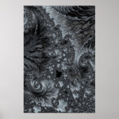 Mandelbrot in Ice Land Modern Fractal Abstract Poster (Voorkant)