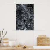 Mandelbrot in Ice Land Modern Fractal Abstract Poster (Keuken)