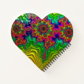 Mandelbrot kleur explosie hart spiraal Notitieboek (Achterkant)