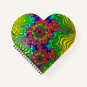 Mandelbrot kleur explosie hart spiraal Notitieboek (Voorkant)