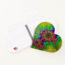 Mandelbrot kleur explosie hart spiraal Notitieboek
