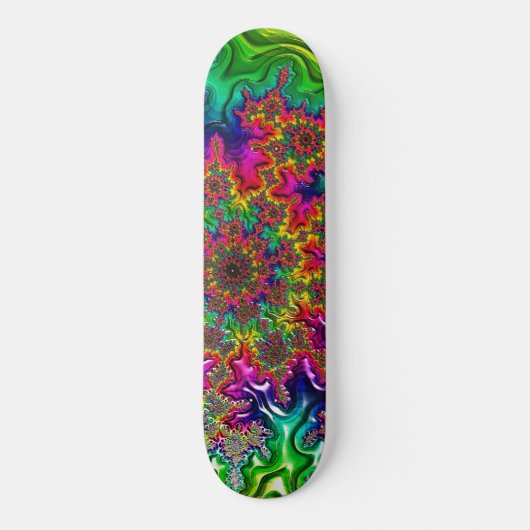 Mandelbrot Kleur Explosie Skateboard (Voorkant)