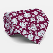 Mandelbrot magenta en stropdas witte polka stip (Opgerold)