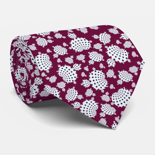 Mandelbrot magenta en stropdas witte polka stip (Opgerold)