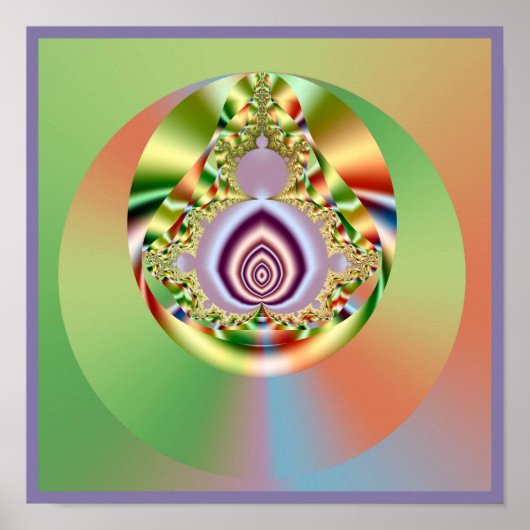 Mandelbrot Mandala Poster (Voorkant)