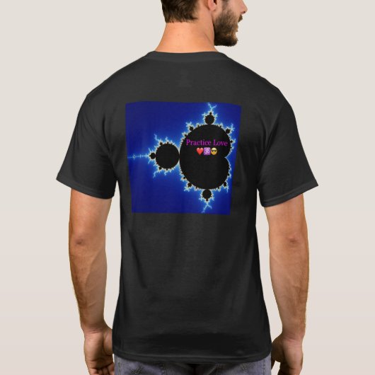 Mandelbrot PracticeLove T-shirt (Achterkant)