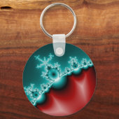 Mandelbrot Red Blue Fractal Sleutelhanger (Voorkant)