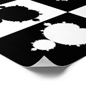 Mandelbrot Schaakbord Poster (Hoek)