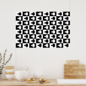 Mandelbrot Schaakbord Poster (Keuken)