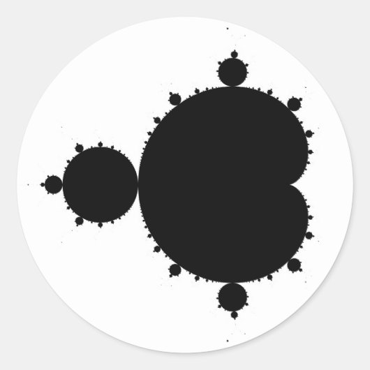 Mandelbrot Set 01 - Fractal Ronde Sticker (Voorkant)