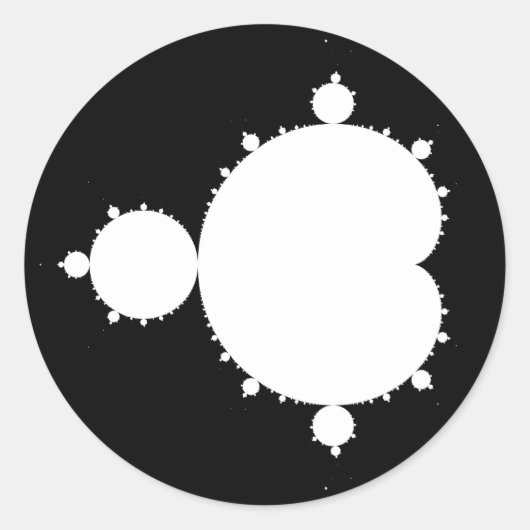 Mandelbrot Set 02 - Fractal Ronde Sticker (Voorkant)