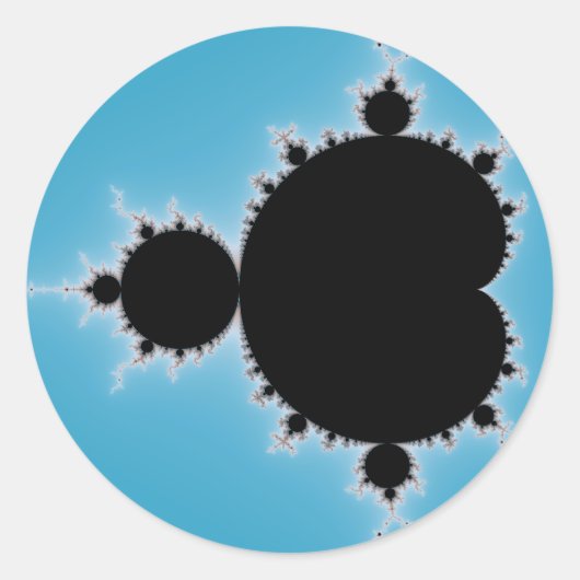 Mandelbrot Set 05 - Fractal Ronde Sticker (Voorkant)