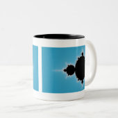 Mandelbrot Set 05 - Fractal Tweekleurige Koffiemok (Voorkant rechts)