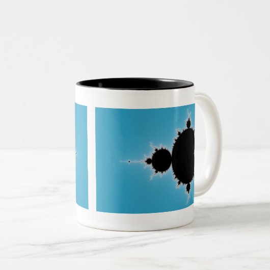 Mandelbrot Set 05 - Fractal Tweekleurige Koffiemok (Voorkant rechts)