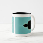 Mandelbrot Set 06 - Fractal Tweekleurige Koffiemok (Voorkant rechts)