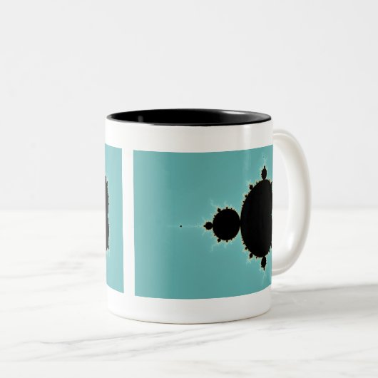 Mandelbrot Set 06 - Fractal Tweekleurige Koffiemok (Voorkant rechts)