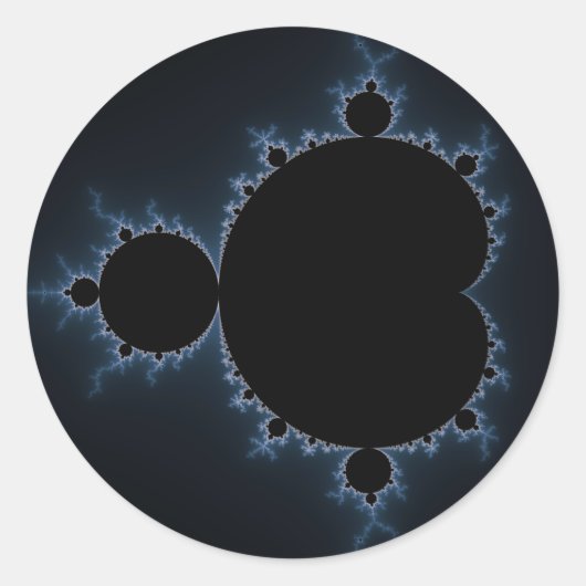 Mandelbrot Set 07 - Fractal Ronde Sticker (Voorkant)