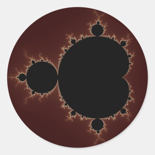 Mandelbrot Set 08 - Fractal Ronde Sticker (Voorkant)