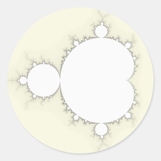 Mandelbrot Set 09 - Fractal Ronde Sticker (Voorkant)