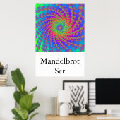 Mandelbrot Set (15-armspiraal) Poster (Thuiskantoor)