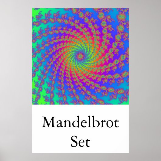 Mandelbrot Set (15-armspiraal) Poster (Voorkant)