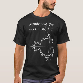 Mandelbrot Set Chaos Vlinder Natuurkunde Wiskunde T-shirt