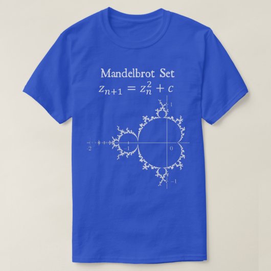 Mandelbrot Set Fractal Chaos Theory Math Physics D T-shirt (Design voorkant)