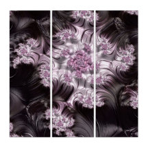 Mandelbrot Set Fractal Digital Art Roze & Black