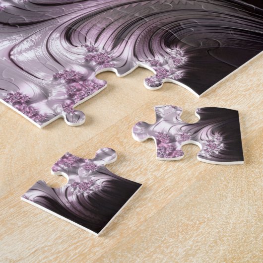 Mandelbrot Set Fractal Digital Art Roze & Black Legpuzzel (Zijkant)