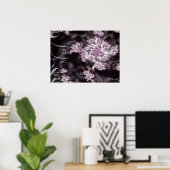 Mandelbrot Set Fractal Digital Art Roze & Black Poster (Thuiskantoor)