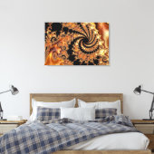 Mandelbrot Set Fractal Digital Art Toffee Canvas Afdruk (Insitu (Slaapkamer))