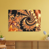 Mandelbrot Set Fractal Digital Art Toffee Canvas Afdruk (Insitu (Woonkamer))