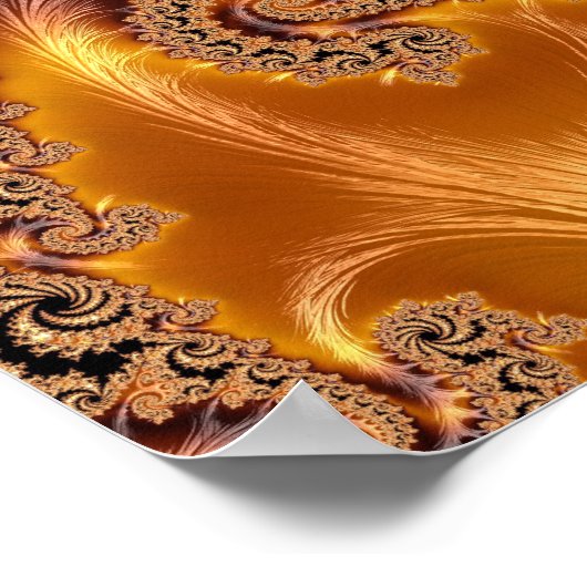 Mandelbrot Set Fractal Digital Art Toffee Poster (Hoek)