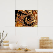 Mandelbrot Set Fractal Digital Art Toffee Poster (Keuken)