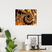 Mandelbrot Set Fractal Digital Art Toffee Poster (Thuiskantoor)