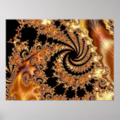 Mandelbrot Set Fractal Digital Art Toffee Poster (Voorkant)