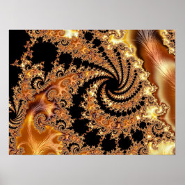 Mandelbrot Set Fractal Digital Art Toffee Poster