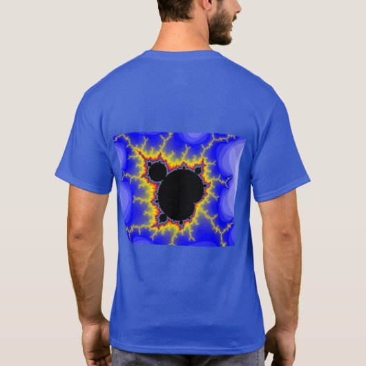 Mandelbrot Set Fractal Mannen Basic Dark T-Shirt (Achterkant)