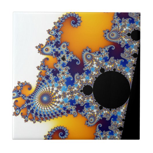 Mandelbrot Set Fractal Seahorse Tegeltje (Voorkant)
