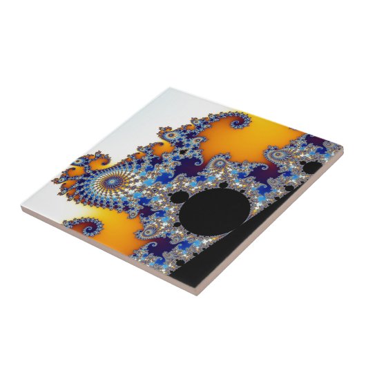 Mandelbrot Set Fractal Seahorse Tegeltje (Zijkant)