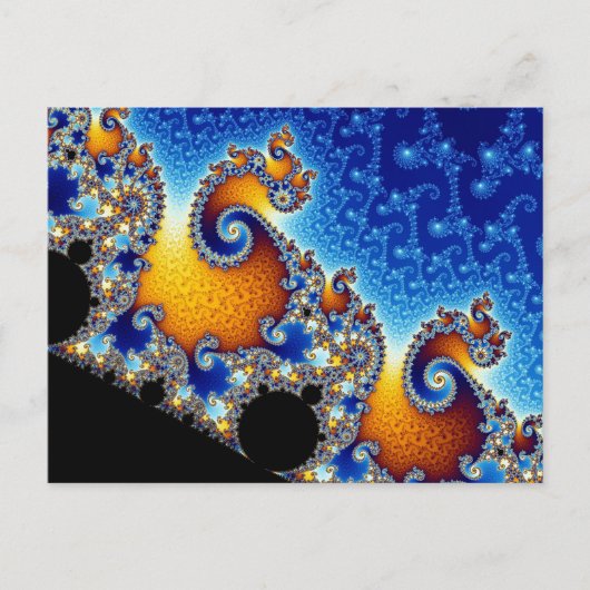 Mandelbrot Set Fractal Vorm Briefkaart (Voorkant)