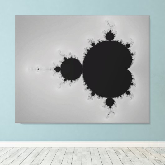Mandelbrot Set Fractal Vorm Canvas Afdruk (Insitu (Houten vloer))