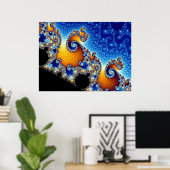 Mandelbrot Set Fractal Vorm Poster (Thuiskantoor)