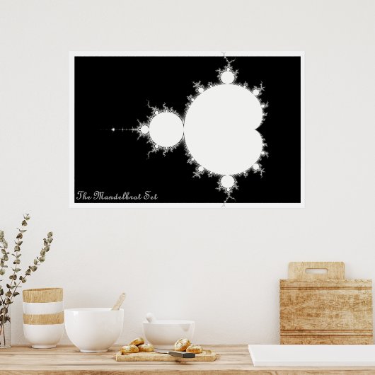 Mandelbrot Set (negatief) Poster (Keuken)