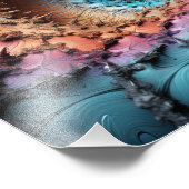 Mandelbrot Set ontmoet Zwart Gat in 3D Foto Afdruk (Hoek)